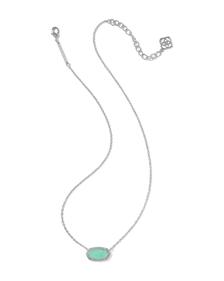 KENDRA SCOTT ELISA PENDANT NECKLACE - SILVER MINT IRIDESCENT ABALONE