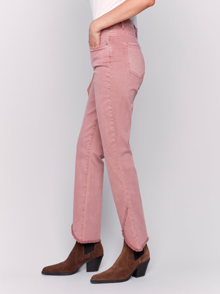 FRONT TULIP HEM PANTS - WOODROSE