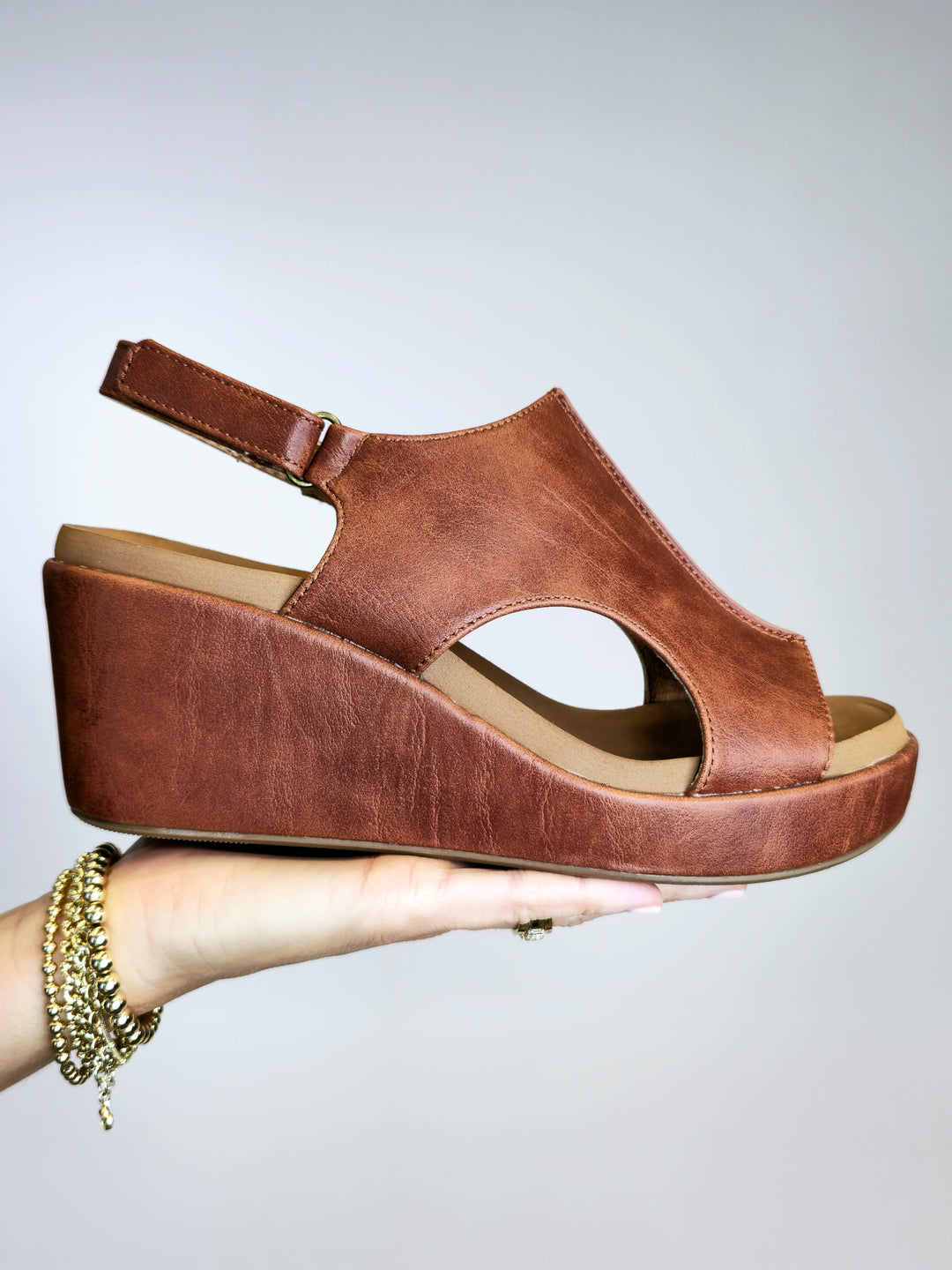 CORKY'S CARLEY TOO WEDGE SANDALS - BOURBON