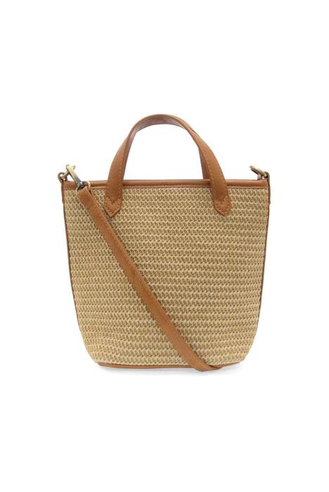 MINI BUCKET CROSSBODY - NATURAL STRAW