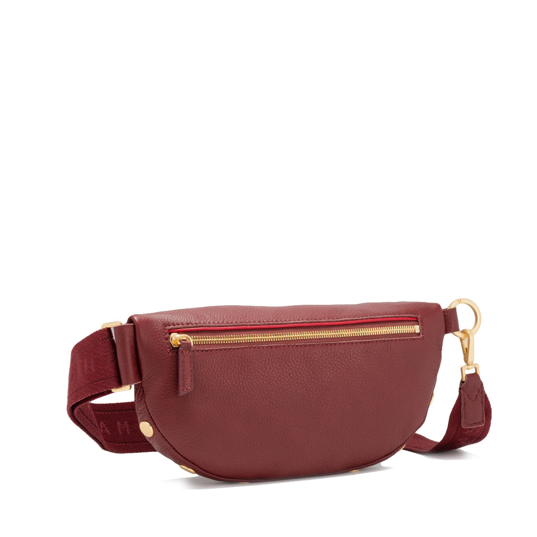 HAMMITT CHARLES CROSSBODY MEDIUM - CHERRYWOOD PEBBLE/BRUSHED GOLD