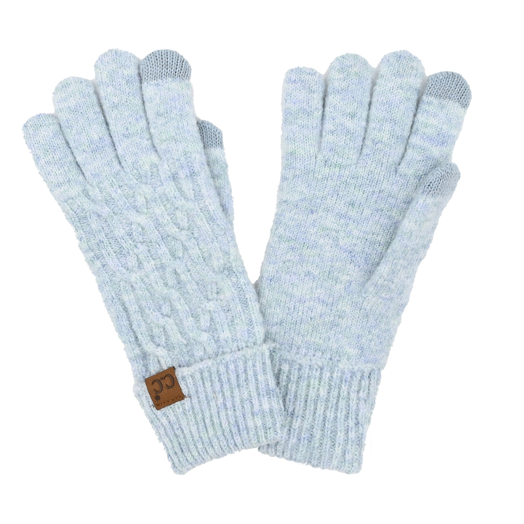 CHAIN LINK CABLE GLOVES, SKY BLUE