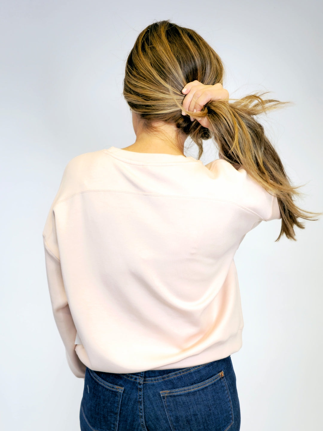 SCUBA CREWNECK SWEATSHIRT  - PETAL PINK