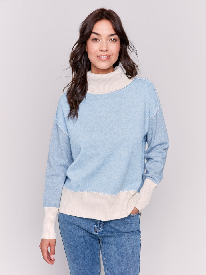 COLOR BLOCK SWEATER - FROST