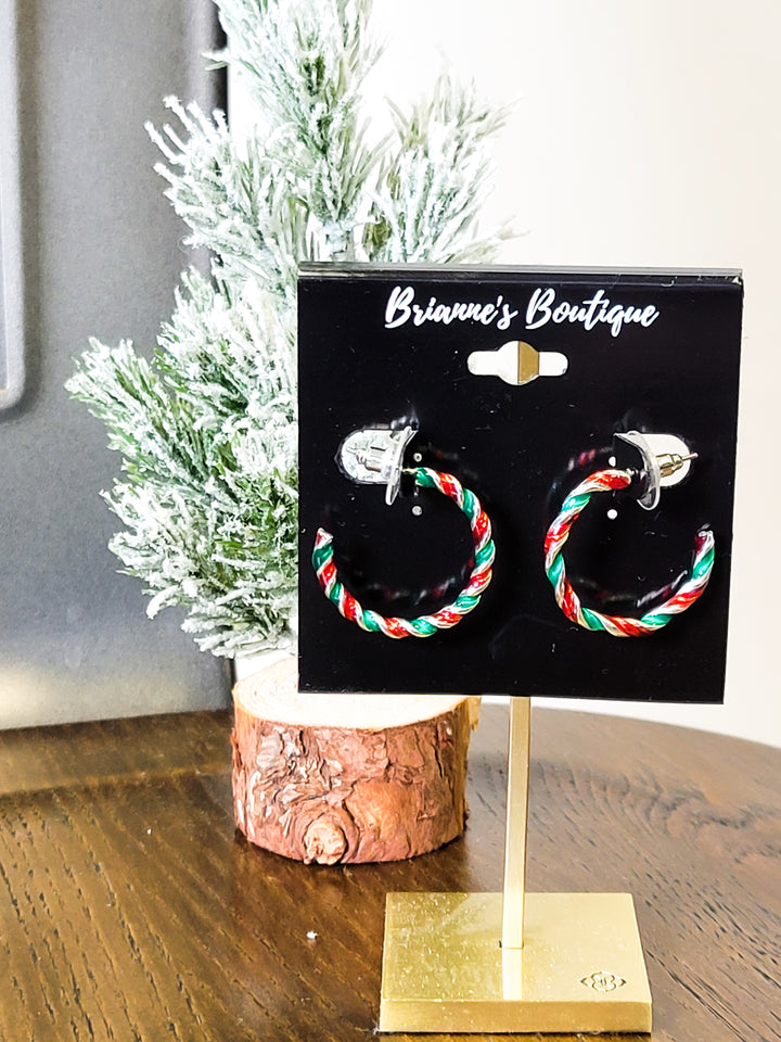 CHRISTMAS ENAMEL EARRINGS