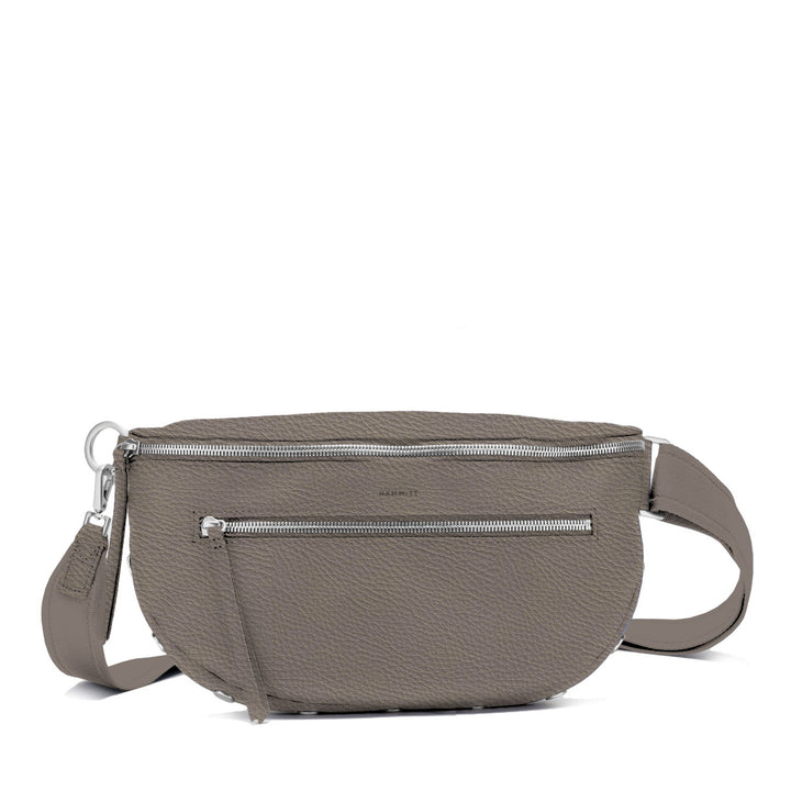HAMMITT CHARLES CROSSBODY LARGE - PEWTER PEBBLE/BRUSHED SILVER