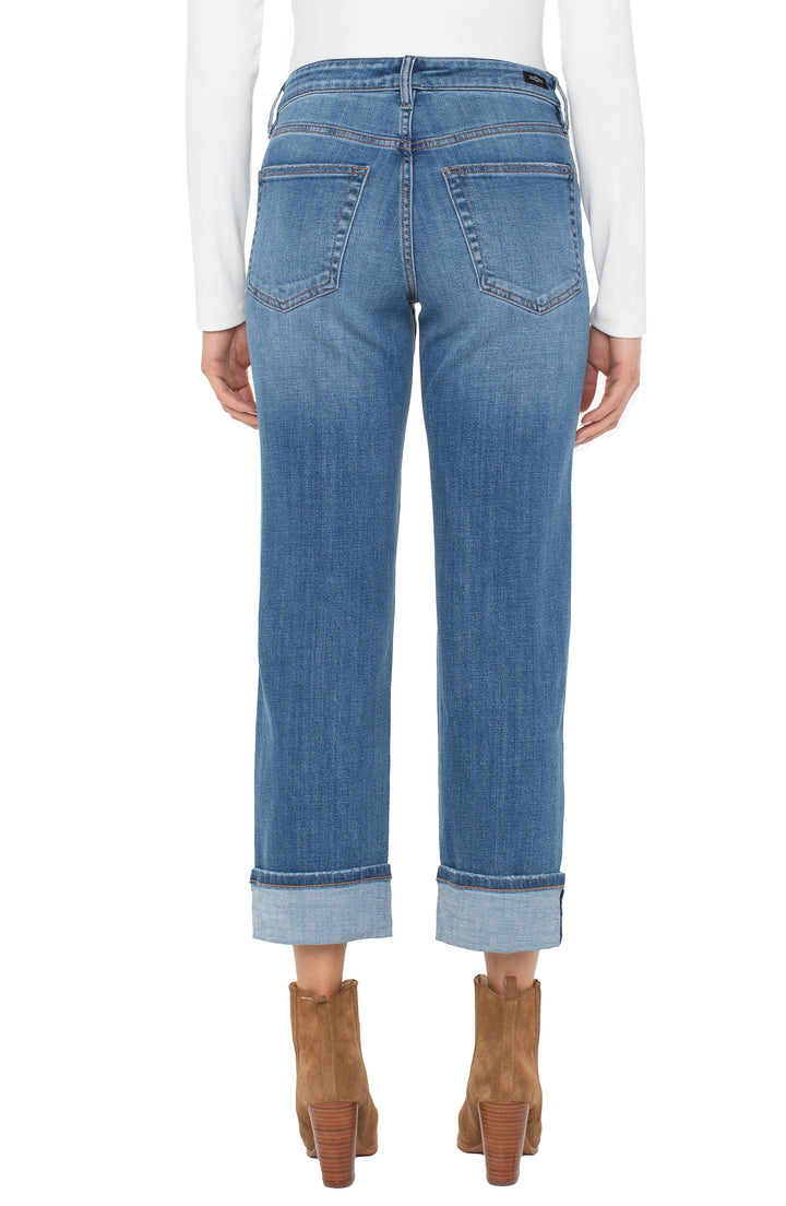 MARLEY GIRLFRIEND CUFFED 27"/30" INSEAM JEANS - CAMPUS