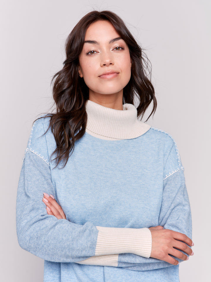 COLOR BLOCK SWEATER - FROST