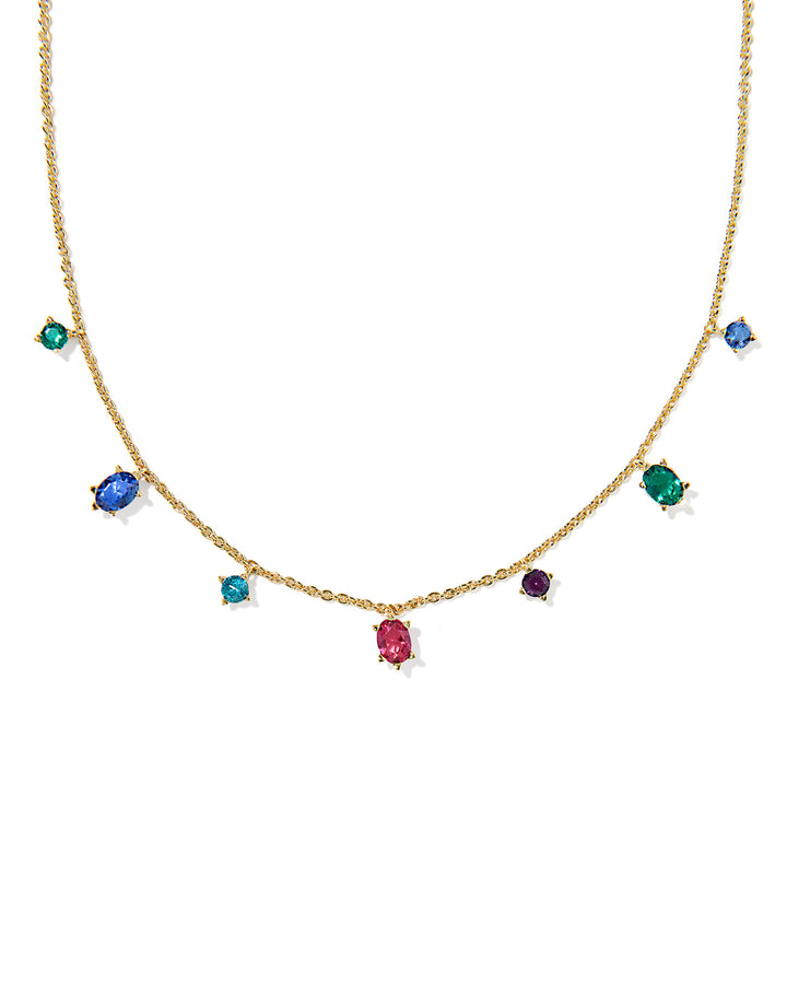 KENDRA SCOTT CAILIN DELICATE STRAND NECKLACE - GOLD MULTI MIX