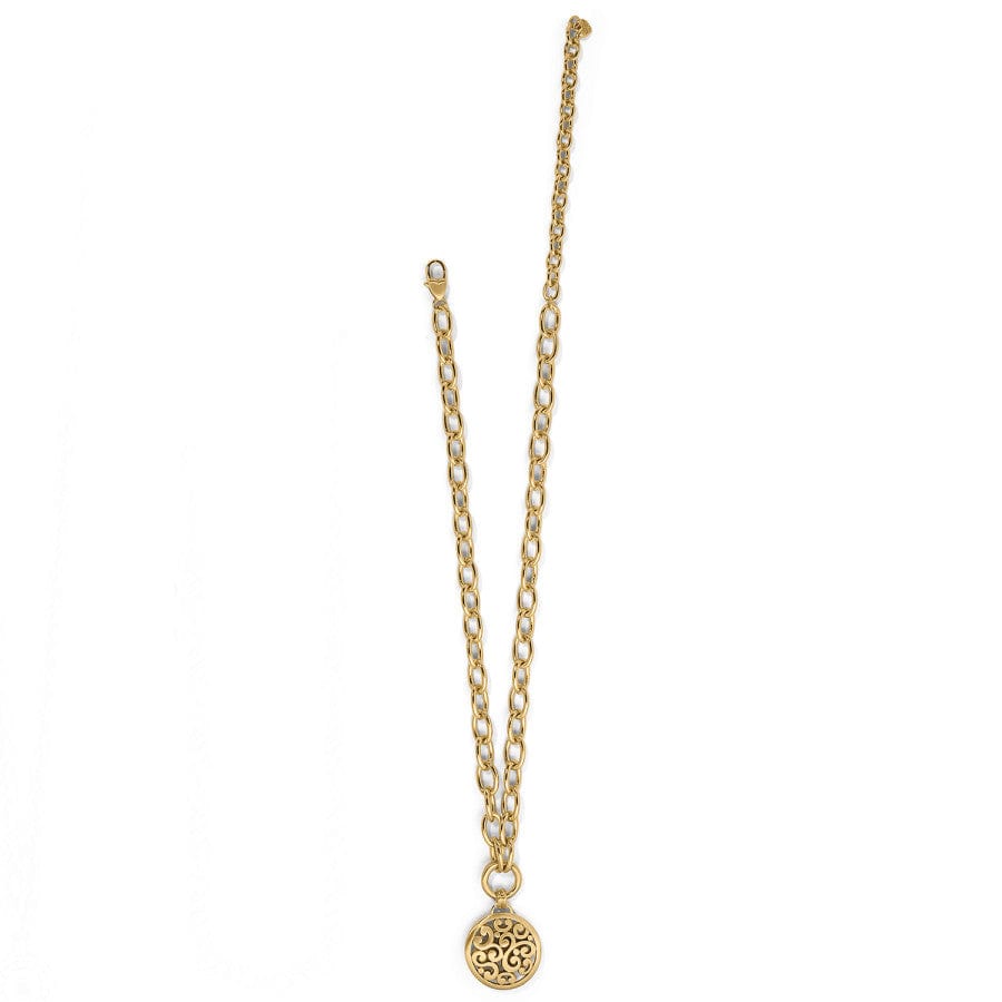 CONTEMPO MEDALLION CHARM NECKLACE - GOLD -