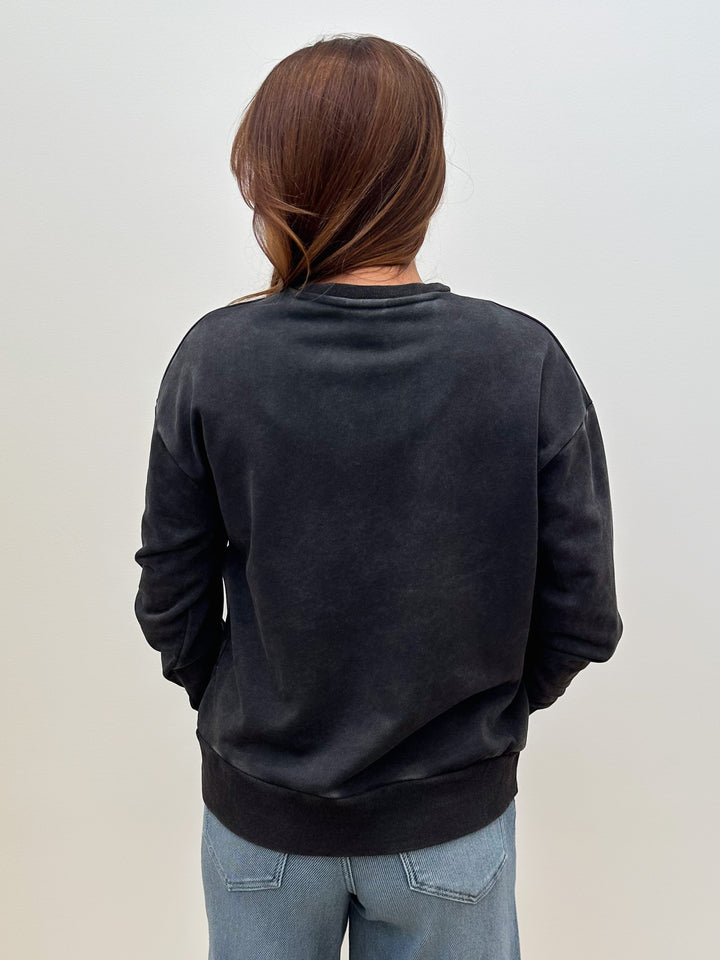 Patchwork Halloween Sweatshirt - Black