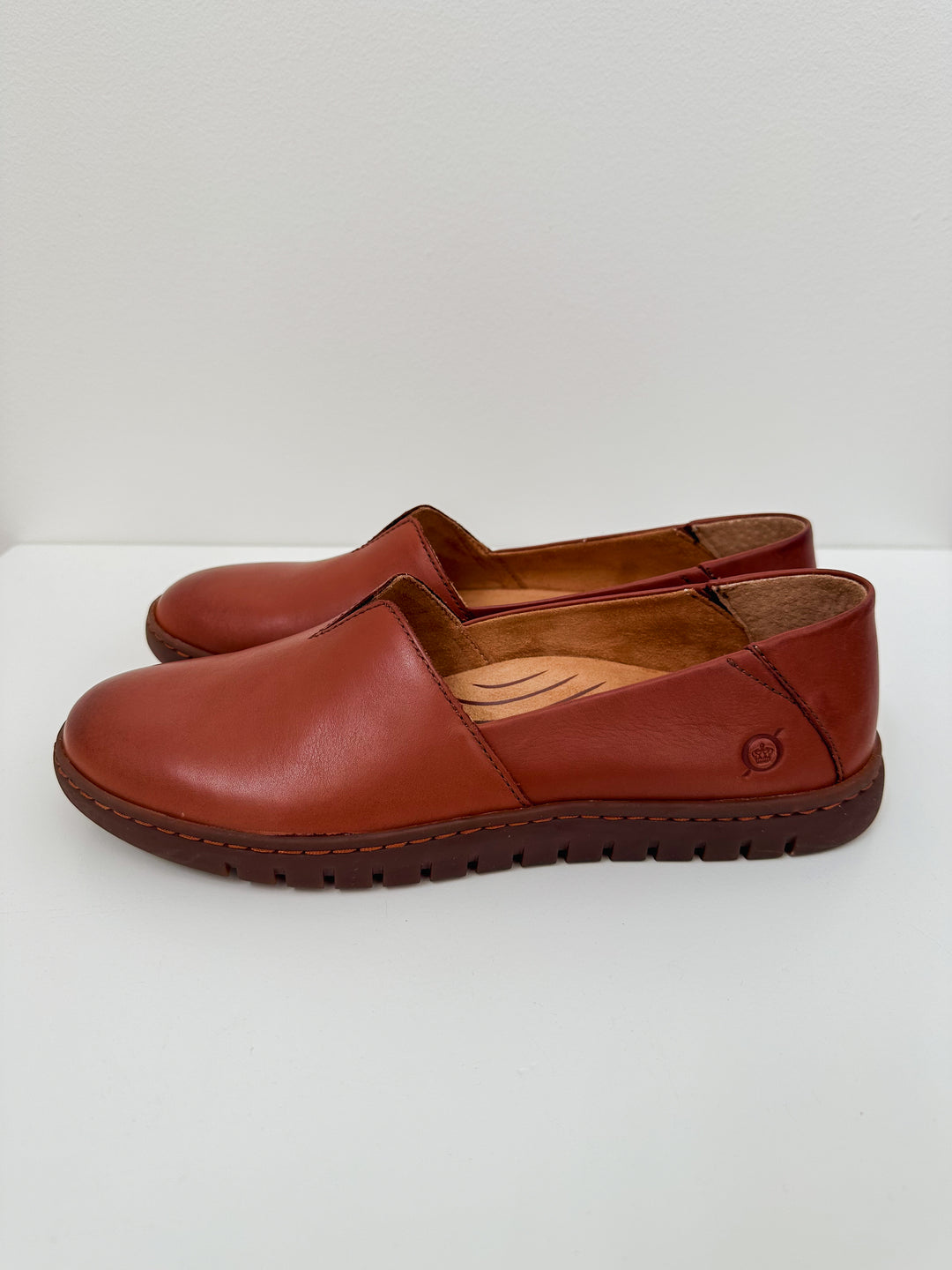 BORN SEBRA II SLIP ON SHOES - DARK TAN
