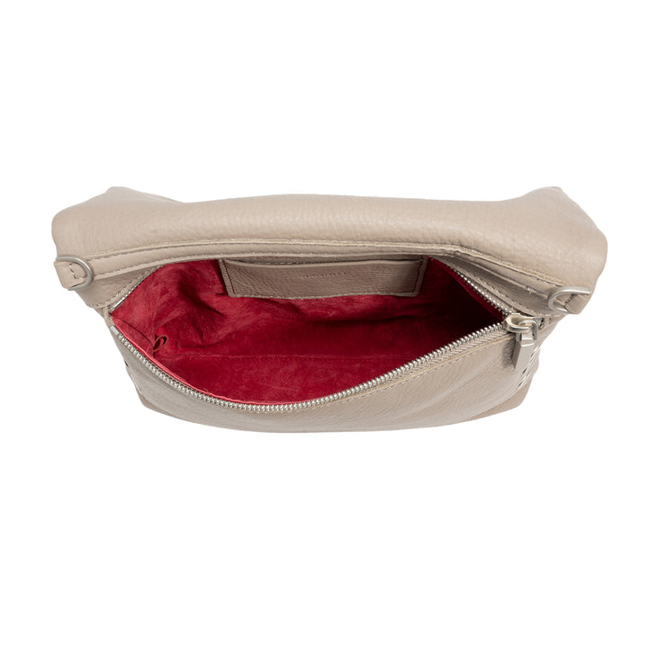 HAMMITT VIP MEDIUM CROSSBODY BAG - PEWTER PEBBLE/BRUSHED SILVER