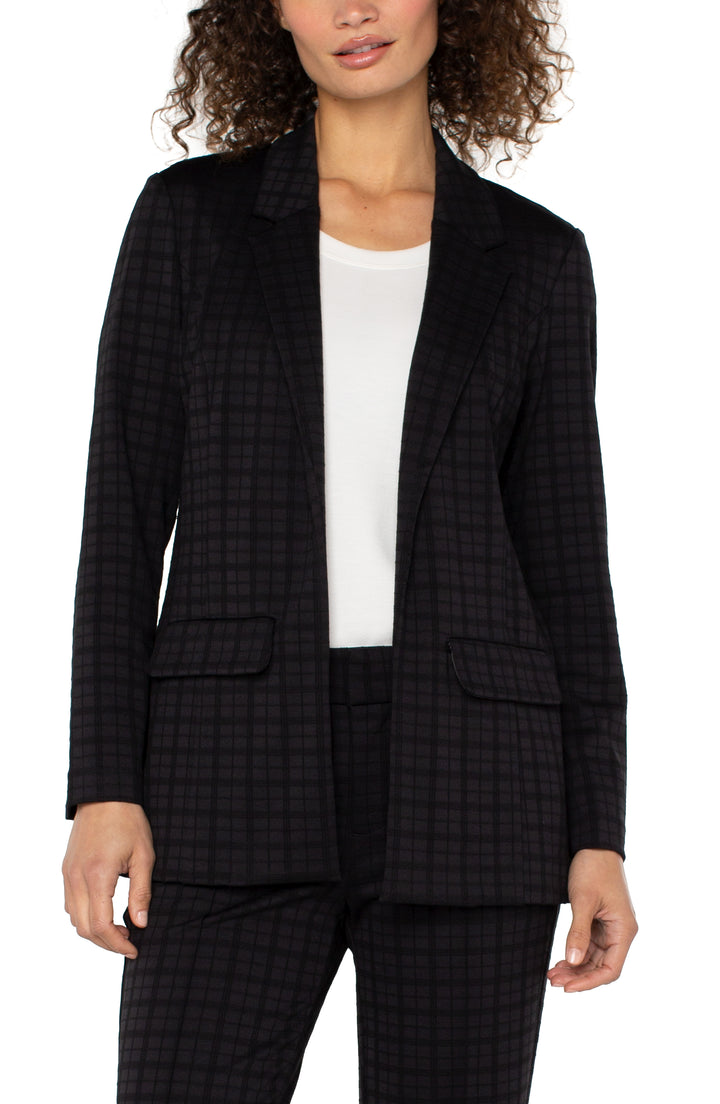BOYFRIEND BLAZER - BLACK CHECK