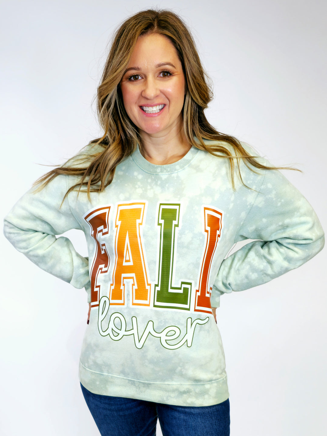 FALL LOVER SWEATSHIRT - SAGE GALAXY