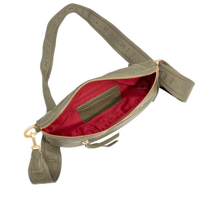 HAMMITT CHARLES CROSSBODY MEDIUM - OLIVE/BRUSHED GOLD