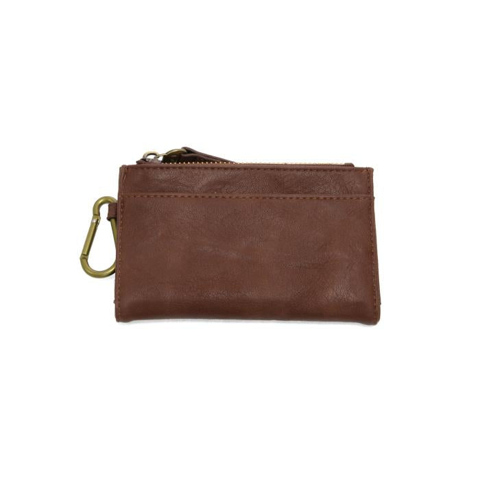 BOBBIE BIFOLD WALLET W/CARABINER - WALNUT