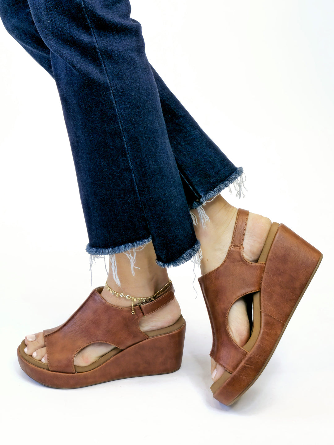 CORKY'S CARLEY TOO WEDGE SANDALS - BOURBON