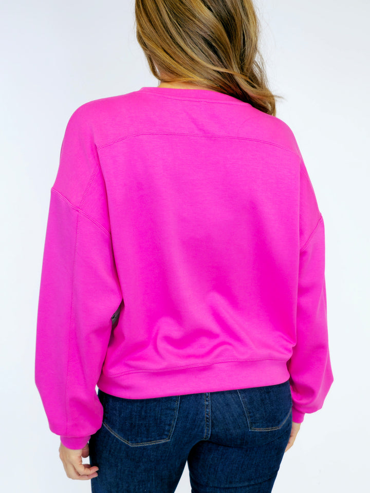 SCUBA CREWNECK SWEATSHIRT  - FUCHSIA