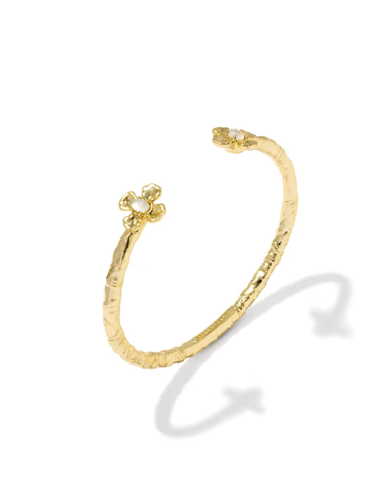 KENDRA SCOTT LEANNE CUFF BRACELET - GOLD NATURAL MOP