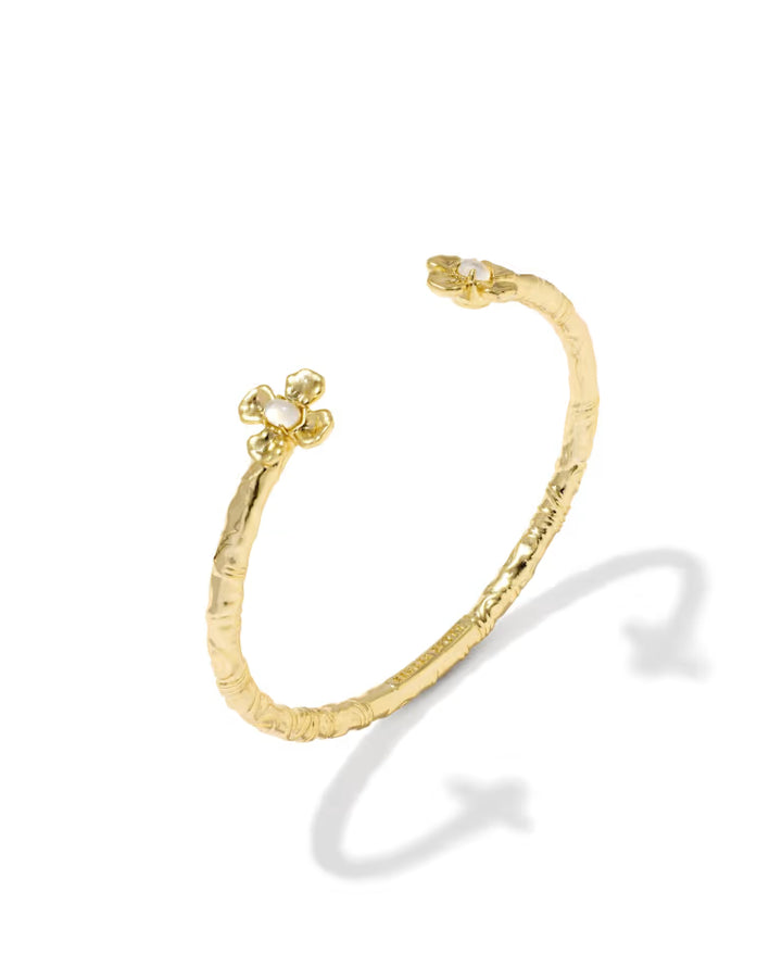 KENDRA SCOTT LEANNE CUFF BRACELET - GOLD NATURAL MOP