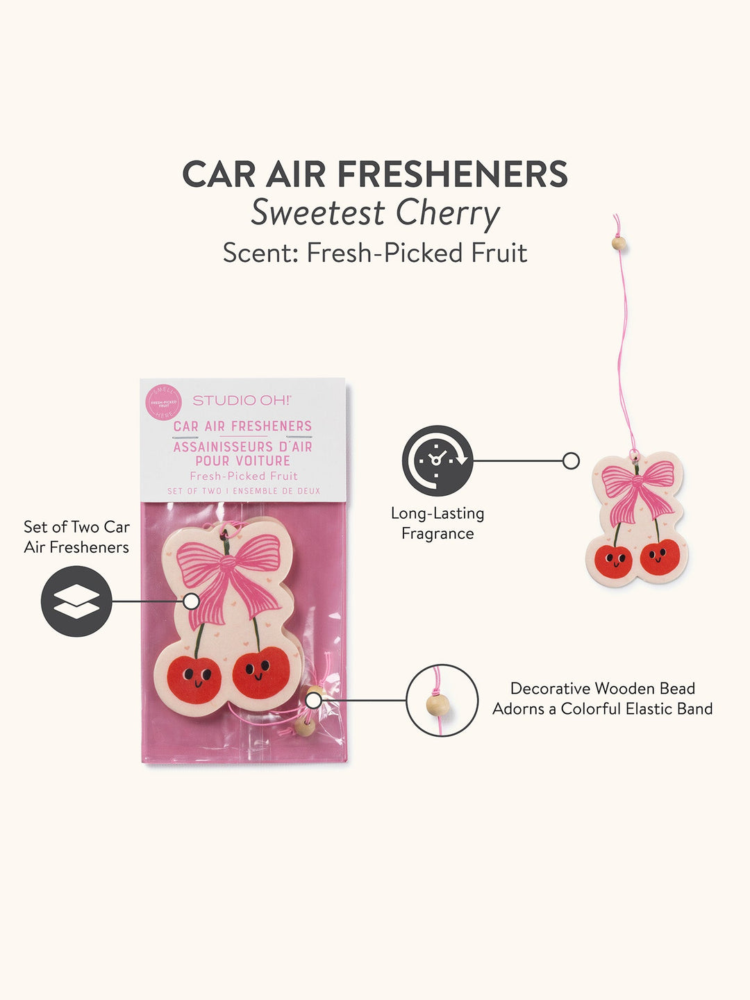 CAR AIR FRESHENERS - SWEETEST CHERRY