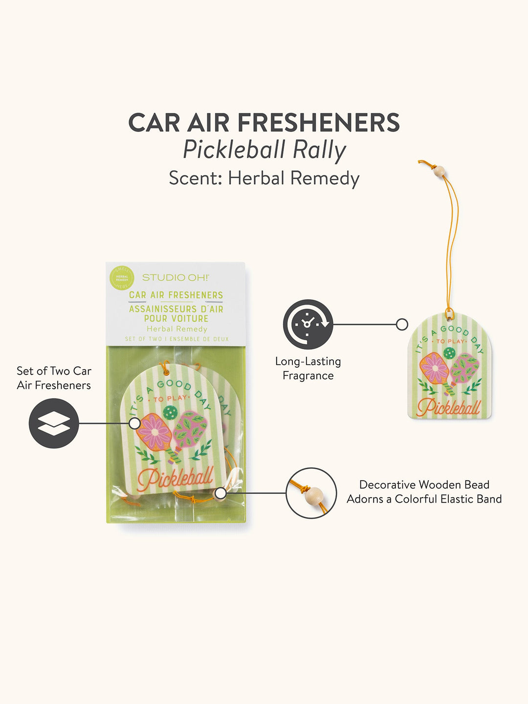 CAR AIR FRESHENERS - PICKLEBALL RALLY