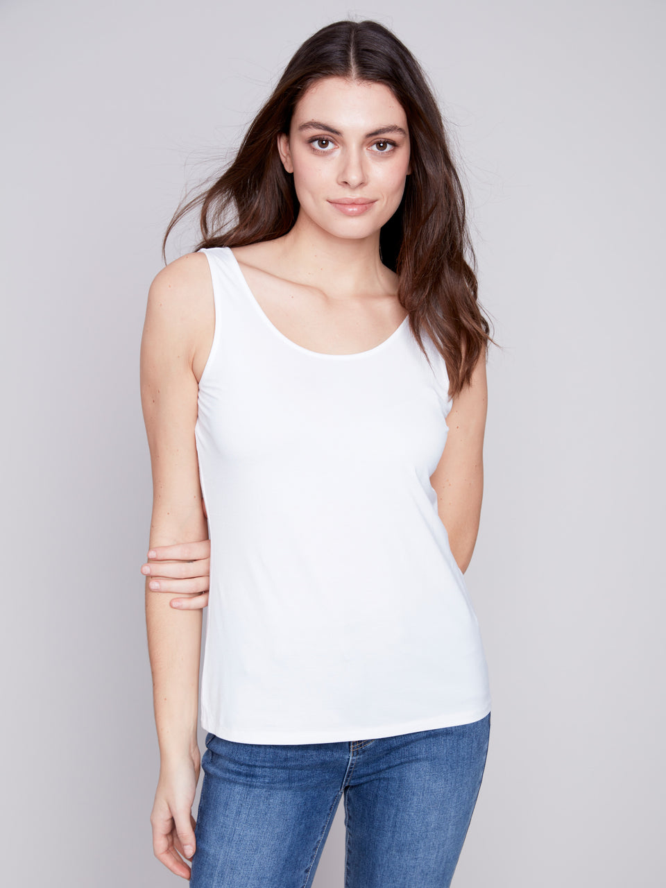 BAMBOO REVERSIBLE CAMI - WHITE