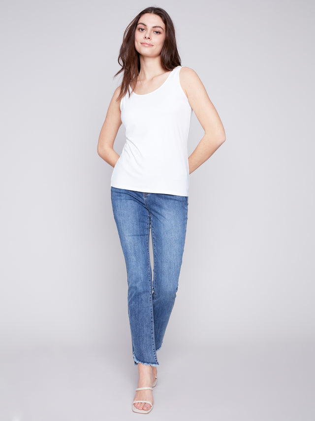 BAMBOO REVERSIBLE CAMI - WHITE