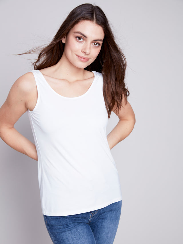 BAMBOO REVERSIBLE CAMI - WHITE