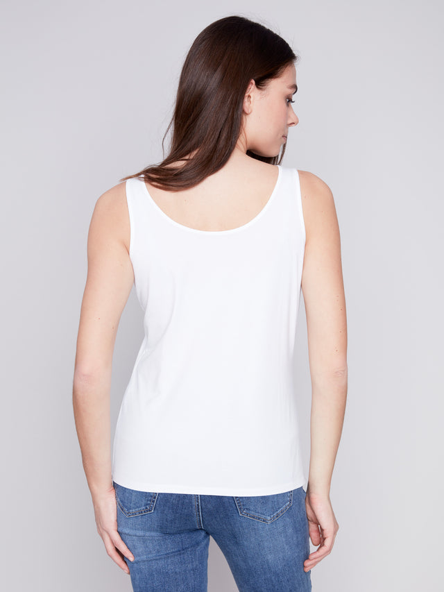 BAMBOO REVERSIBLE CAMI - WHITE