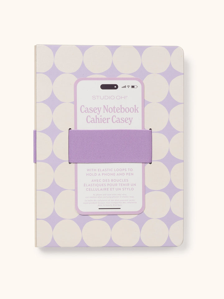 CASEY NOTEBOOK WITH PHONE LOOP - DARLING DOTS