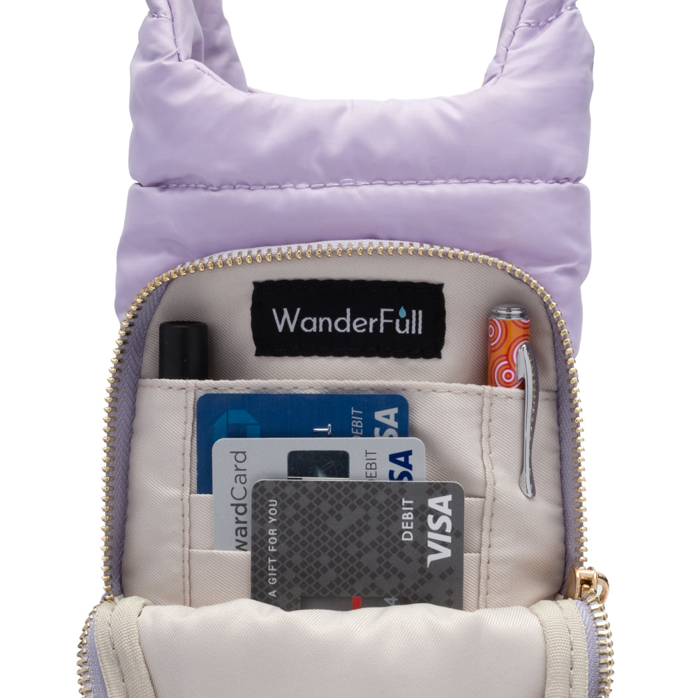 CROSSBODY HYDROBAG W/SOLID STRAP - LAVENDER