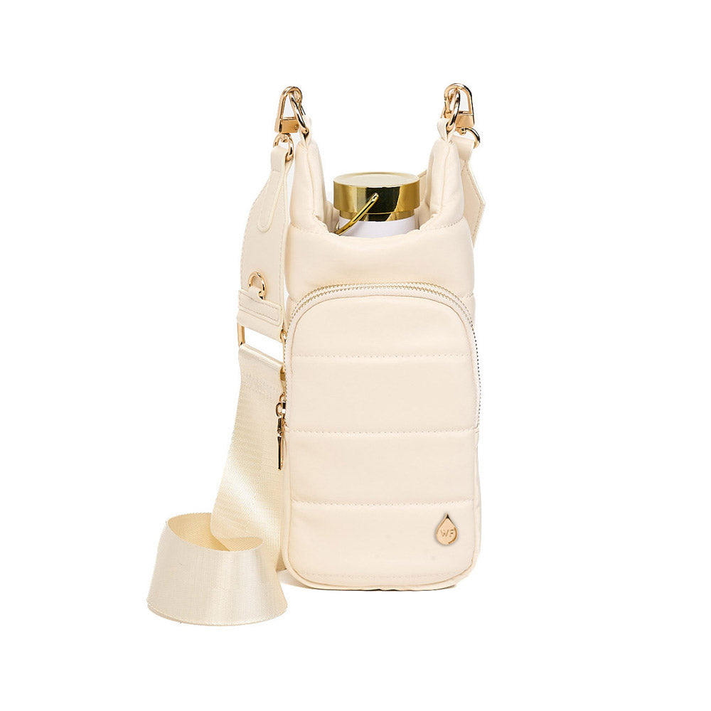 CROSSBODY VEGAN LEATHER HYDROBAG W/STRAP BUNDLE - IVORY