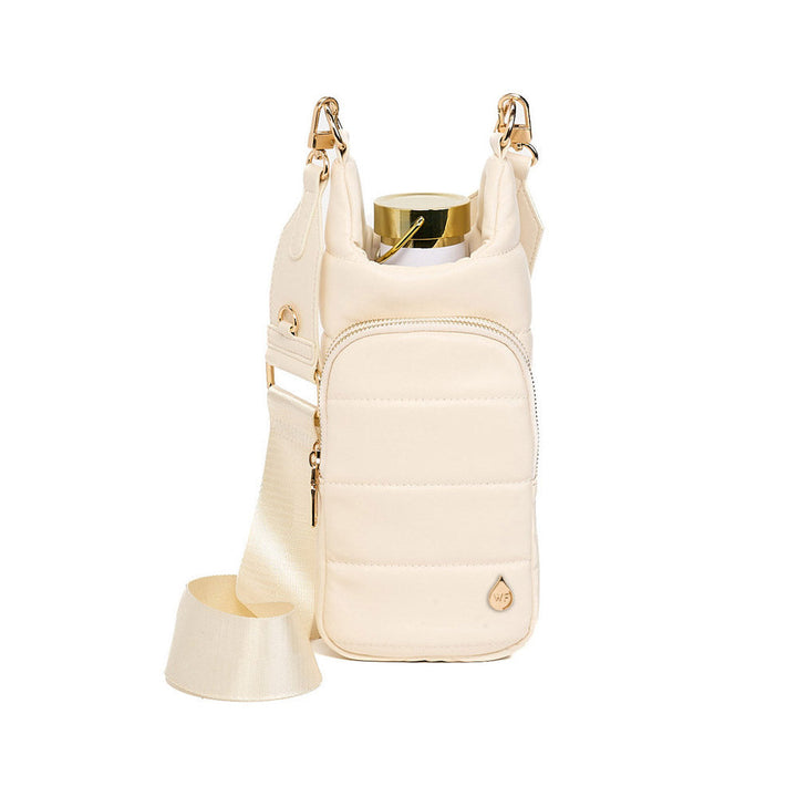 CROSSBODY VEGAN LEATHER HYDROBAG W/STRAP BUNDLE - IVORY