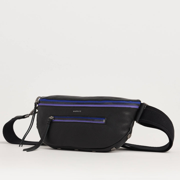 HAMMITT CHARLES CROSSBODY MEDIUM - BIRTHDAY BRITE/GUNMETAL W/PURPLE ZIP