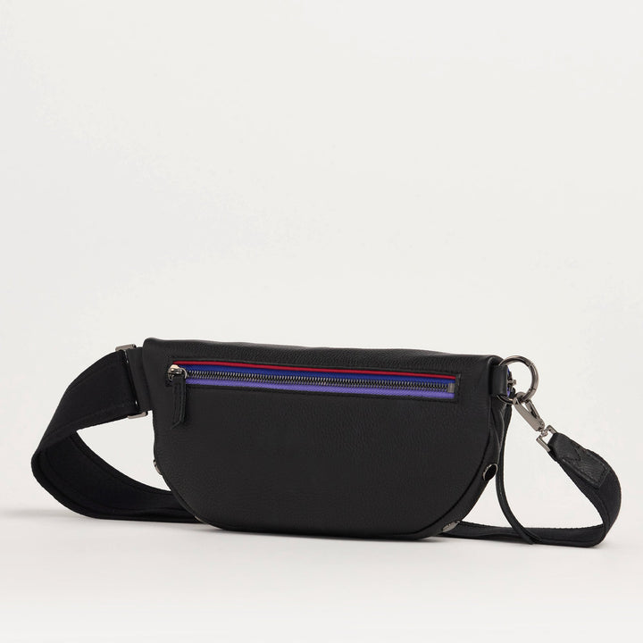 HAMMITT CHARLES CROSSBODY MEDIUM - BIRTHDAY BRITE/GUNMETAL W/PURPLE ZIP