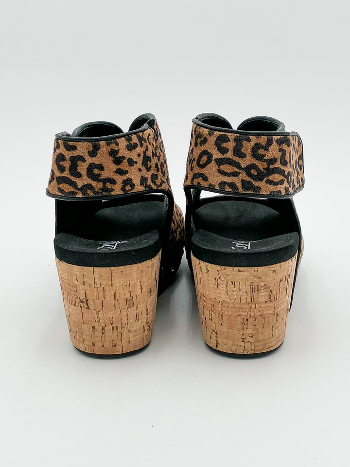 CORKY'S 'FRISKY' WEDGE SANDALS - LEOPARD