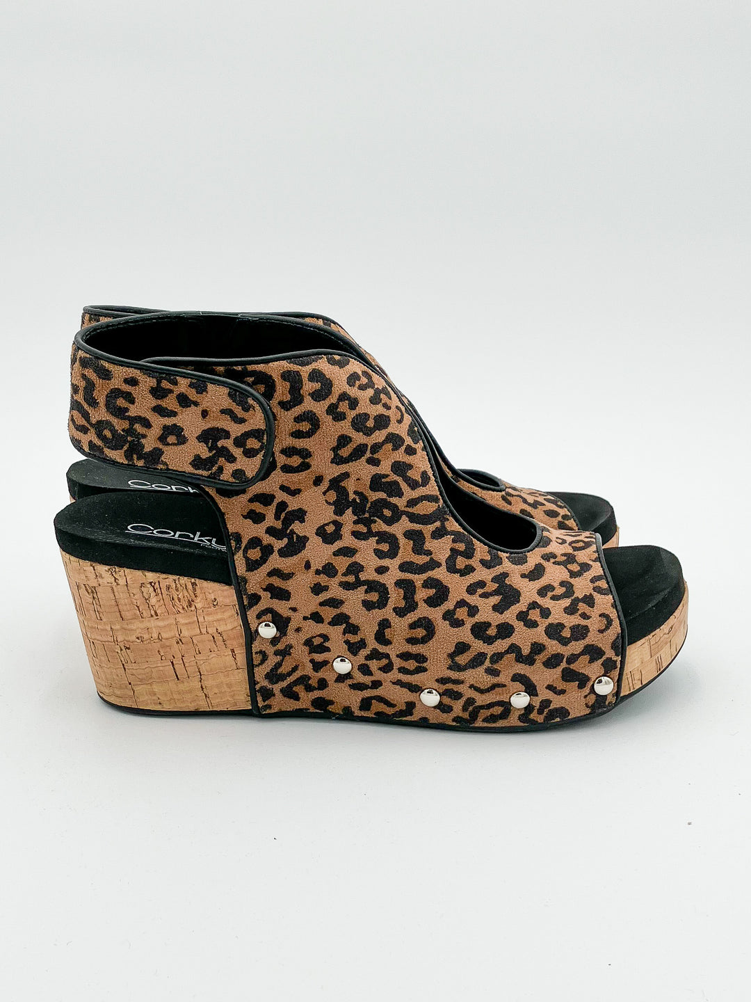 CORKY'S 'FRISKY' WEDGE SANDALS - LEOPARD