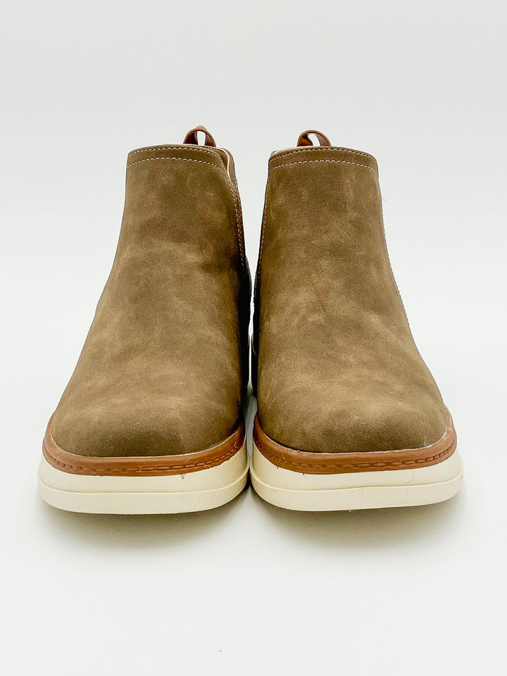 BLOWFISH CHARMING WEDGE PULL ON SNEAKER- WOODSMOKE