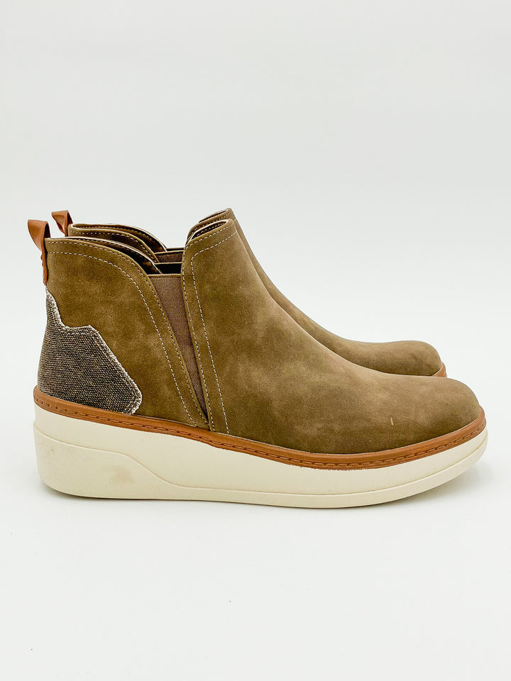 BLOWFISH CHARMING WEDGE PULL ON SNEAKER- WOODSMOKE