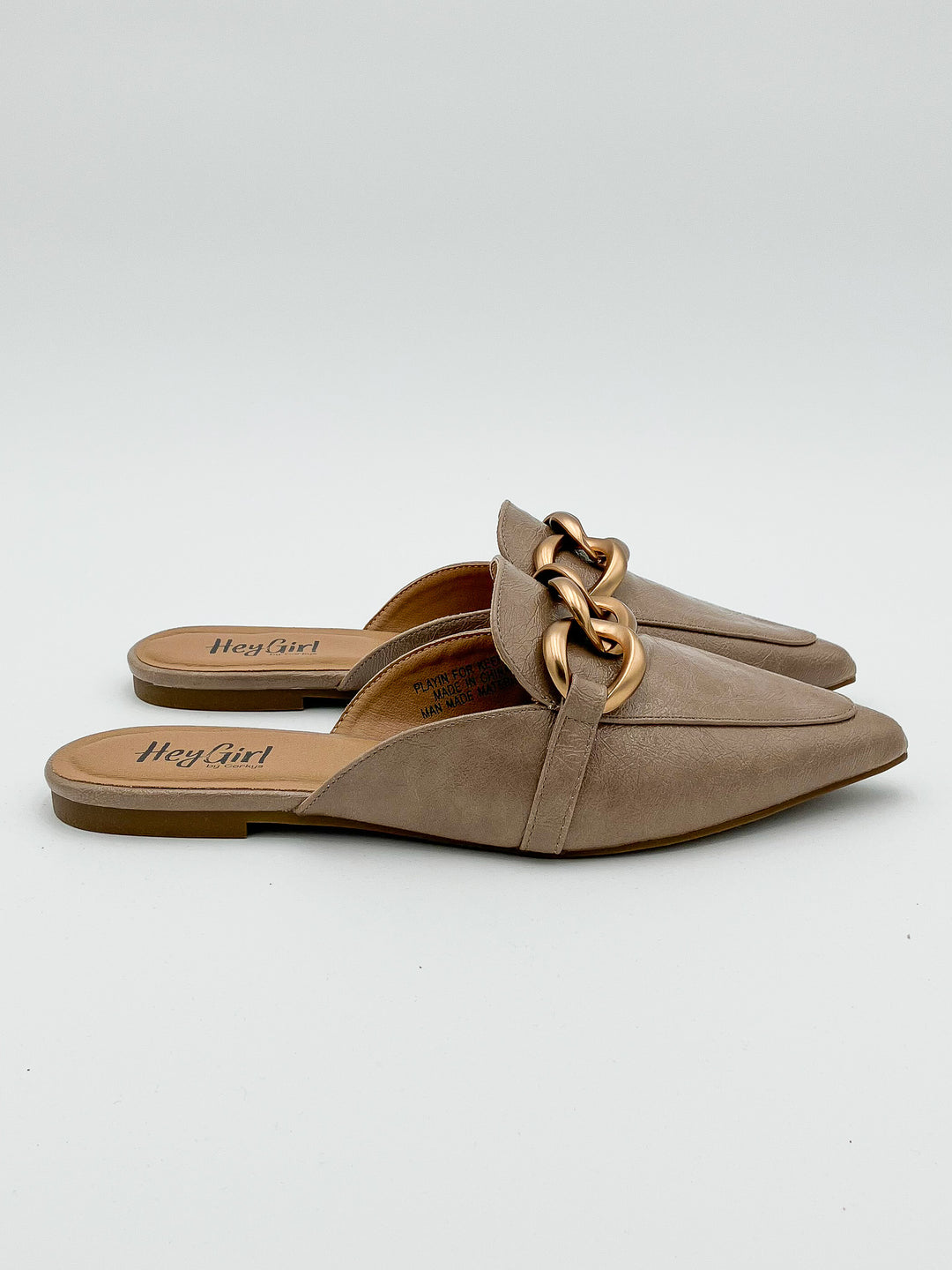 CORKY'S 'PLAYIN FOR KEEPS' SLIP ON MULES - TAUPE