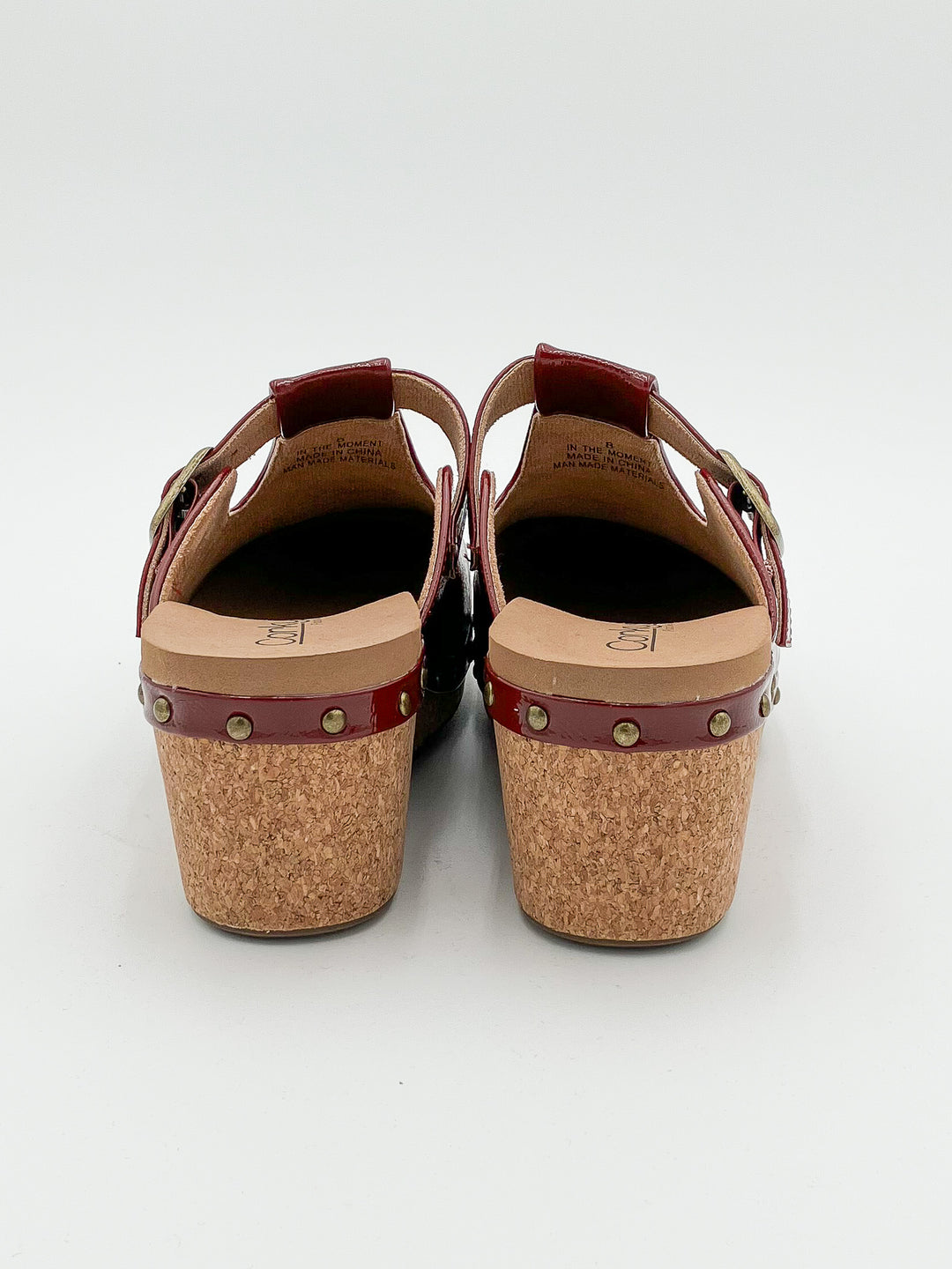 CORKY'S 'IN THE MOMENT' WEDGE CLOG - DARK RED CRINKLE PATENT