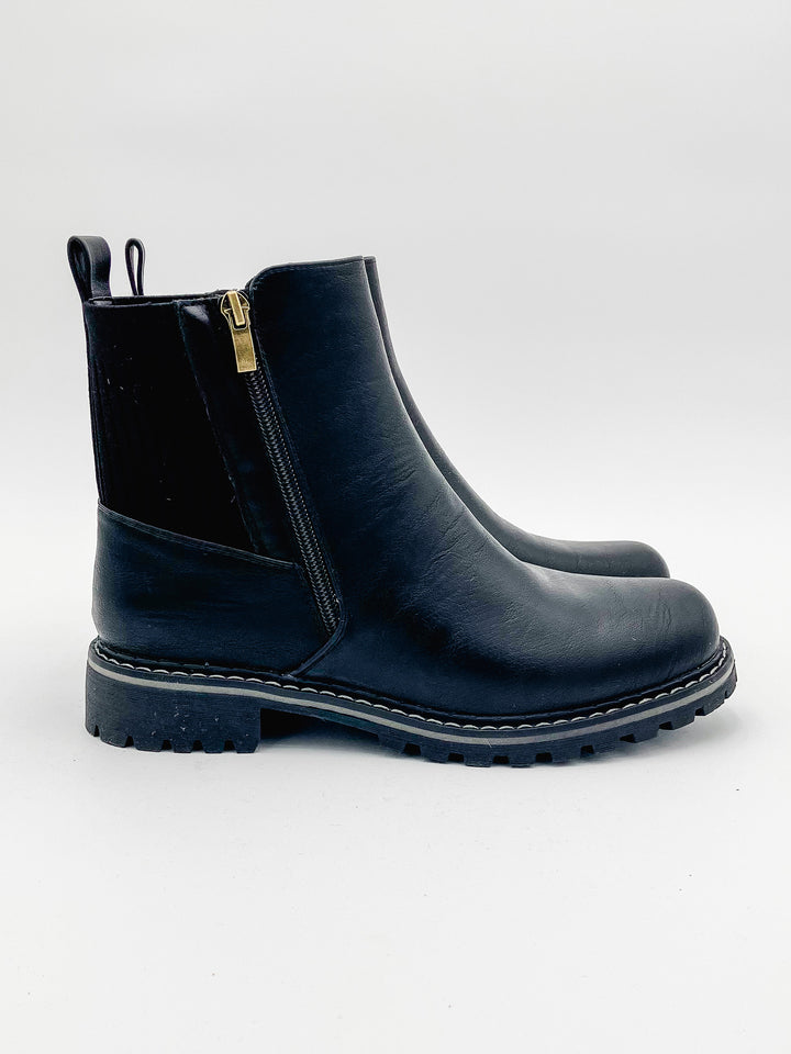 CORKY'S 'DON'T BE DIFFICULT' ZIP UP BOOT - BLACK