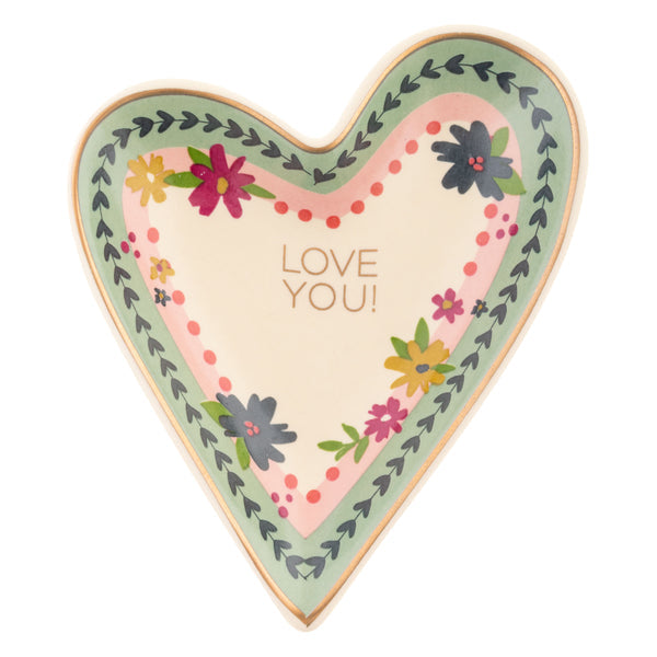 SMALL HEART TRINKET TRAY - LOVE YOU