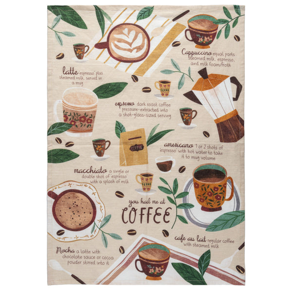 TASTY TIP TEA TOWEL - COFFEE