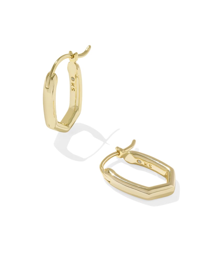 KENDRA SCOTT MINI ELISA ABBIE HUGGIE EARRINGS - GOLD MULTI MIX