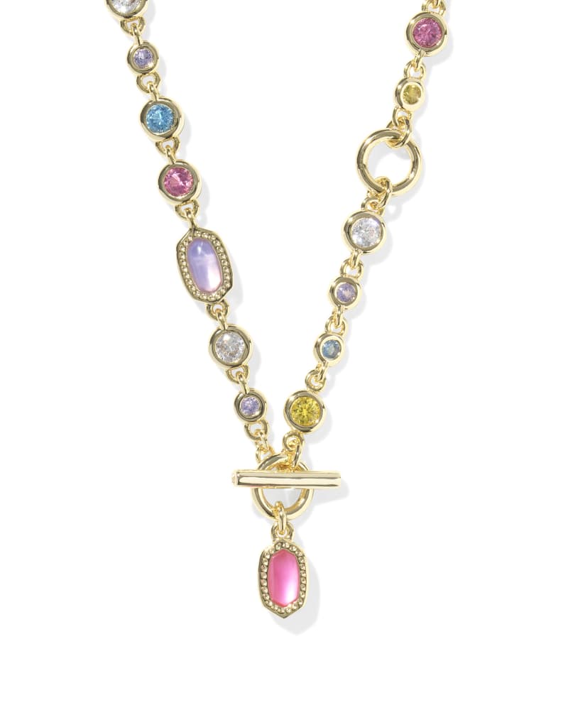 KENDRA SCOTT MINI ELISA ABBIE STRAND NECKLACE - GOLD MULTI MIX