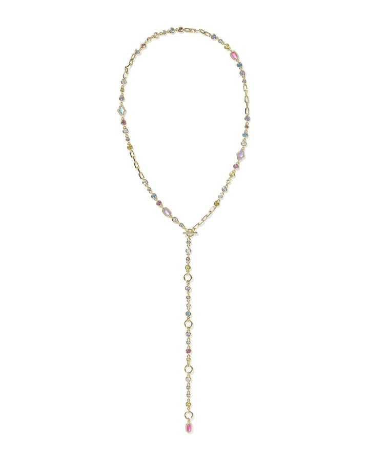 KENDRA SCOTT MINI ELISA ABBIE STRAND NECKLACE - GOLD MULTI MIX