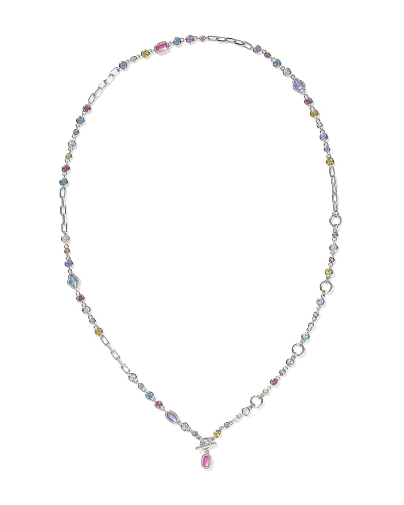 KENDRA SCOTT MINI ELISA ABBIE STRAND NECKLACE - SILVER MULTI MIX